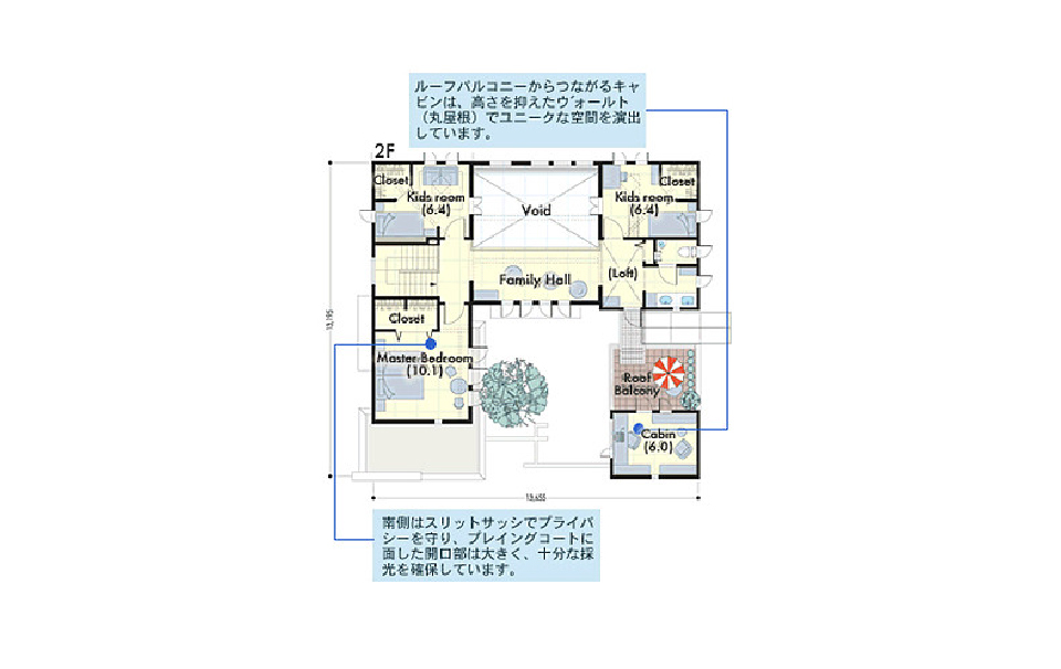 MODEL CASE 1 2F間取り図