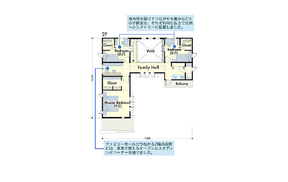 MODEL CASE 2 2F間取り図