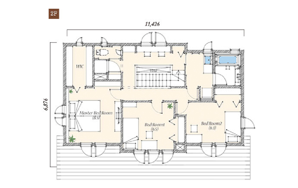 Variation Plan 2F間取り図